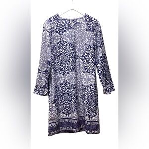 Buckhead Betties Navy Filigree pattern dress size Small